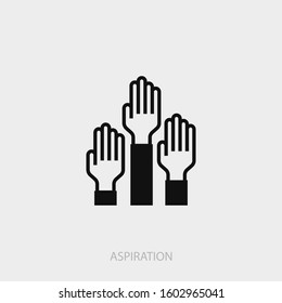 Aspiration icon. New trendy aspiration vector illustration symbol.