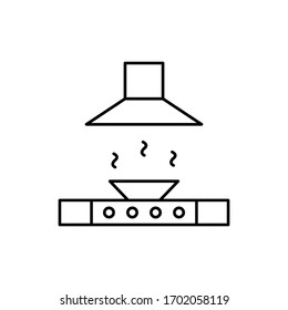 Aspirator, fan icon. Simple line, outline vector elements of kitchen object for ui and ux, website or mobile application