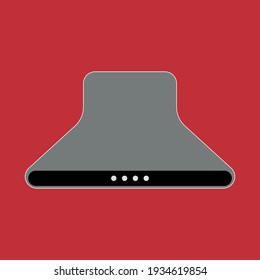 Aspirator flat icon. Kitchen extractor fun symbol. Logo design element