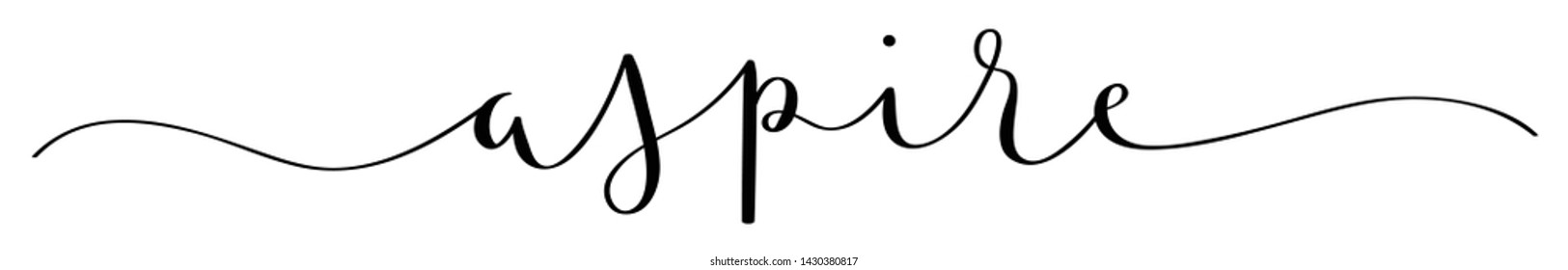 ASPIRE black vector brush calligraphy banner
