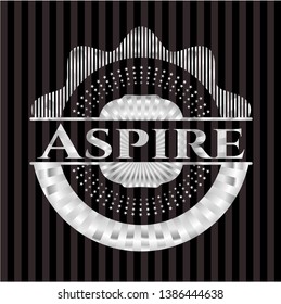 Aspire silver badge or emblem. Vector Illustration. Mosaic.
