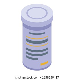 Aspirine jar icon. Isometric of aspirine jar vector icon for web design isolated on white background