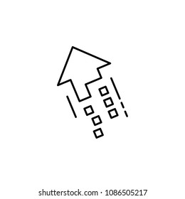 aspiring arrow icon. Element of speed for mobile concept and web apps illustration. Thin line icon for website design and development, app development. Premium icon on white background