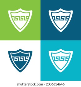 Aspectos Planos cuatro colores conjunto mínimo de iconos