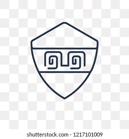 Aspis vector outline icon isolated on transparent background, high quality linear Aspis transparency concept can be used web and mobile