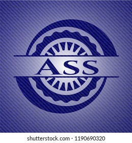 Ass badge with jean texture