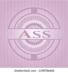 Ass badge with pink background