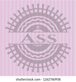 Ass badge with pink background