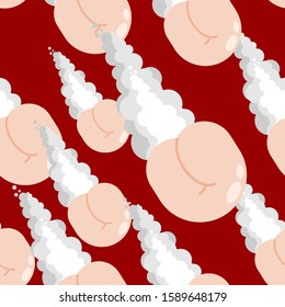 Ass bomb pattern seamless. fanny Torpedoes of mass destruction background. vector texture