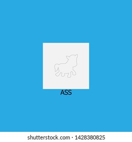 ass icon sign signifier vector