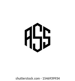 ASS Letter Logo Design polygon Monogram Icon Vector Template