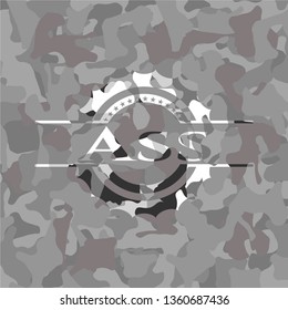 Ass on grey camouflage pattern