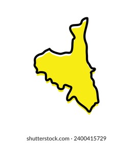 Assaba region of Mauritania vector map  design.