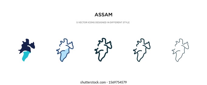 assam icon in different style vector illustration. two colored and black assam vector icons designed in filled, outline, line and stroke style can be used for web, mobile, ui