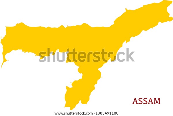 Assam India Vector Map High Detailed Stock Vector (Royalty Free ...