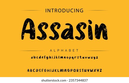 Assasin Best Alphabet Painting Paint Brush Beauty Script Logotype Font lettering handwritten