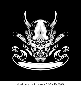 assasin devil head illustration shirt design