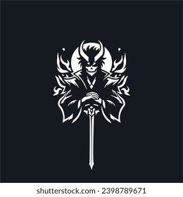 Assasin mascon and symbol esport logo design inspiratioan