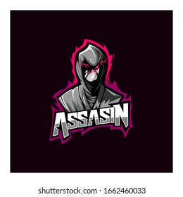 assasin ninja mascot logo concept