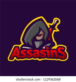 Assasins mascot logo template
