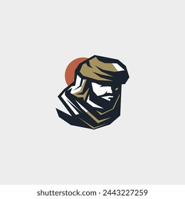 assassin arabic logo silhouette any business is cool and modern