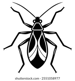 Assassin Bug inseto vetor plano ilustração em um fundo branco