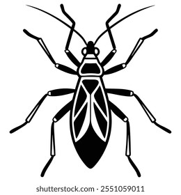 Assassin Bug inseto vetor plano ilustração em um fundo branco