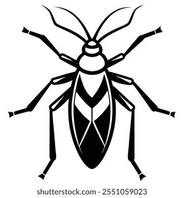 Assassin Bug inseto vetor plano ilustração em um fundo branco