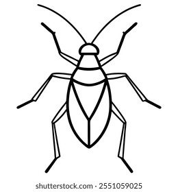 Assassin Bug inseto vetor plano ilustração em um fundo branco