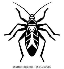 Ilustración vectorial plana del insecto del insecto del asesino en un fondo blanco