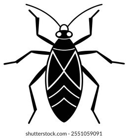 Assassin Bug inseto vetor plano ilustração em um fundo branco