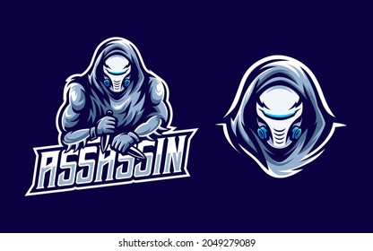 Assassin with dagger mascot illustration