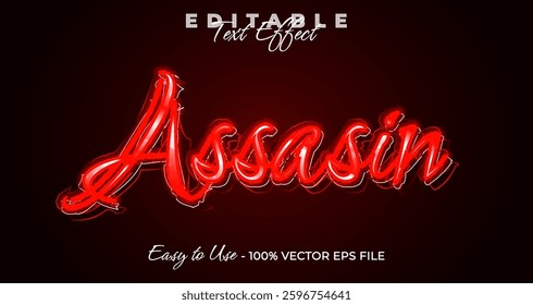 Assassin - Editable Text Effect, Font Style