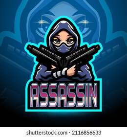 Assassin esport logo mascot design