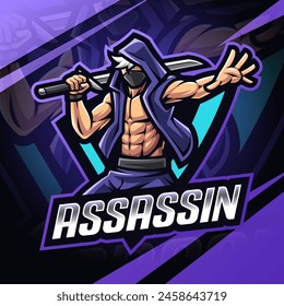 Assassin esport mascot logo design