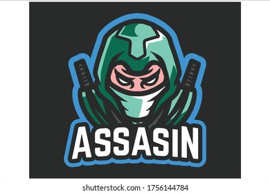 Assassin Gaming E Sport Logo Vector Illustration