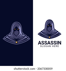 assassin illustration for esports logo design vector