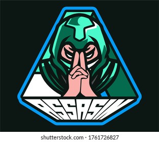 Ilustración de vectores deportivos con el logotipo E de Assassin