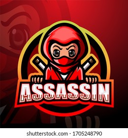 Assassin mascot esport logo design