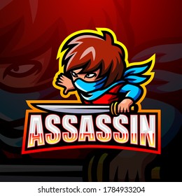 Assassin mascot esport logo design