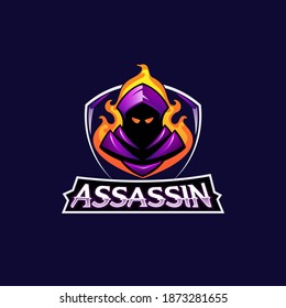 Assassin mascot logo icon vector design