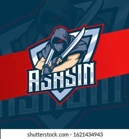 assassin ninja mascot esport logo