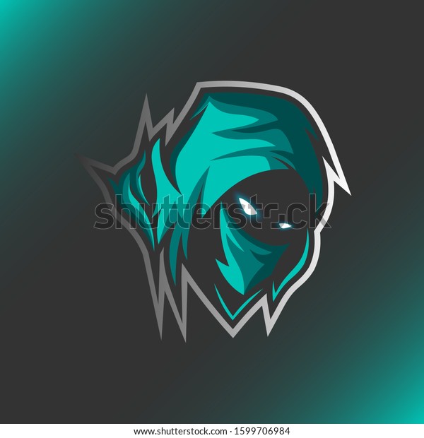 Assassin Reaper Head Mascot Logo Illustration Stock Vector (Royalty ...