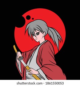 assassin samurai in the dark for commercial use