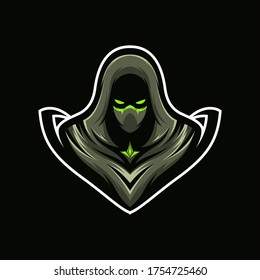 ASSASSIN WARRIOR MASCOT LOGO GAMING VECTOR ILLUSTRATION