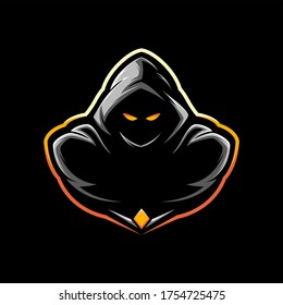 ASSASSIN WARRIOR MASCOT LOGO GAMING VECTOR ILLUSTRATION