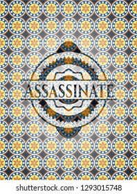 Assassinate arabesque emblem. arabic decoration.
