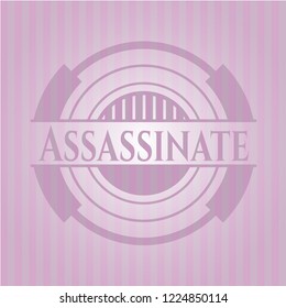 Assassinate realistic pink emblem