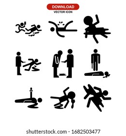 Mordsymbol oder Logo einzeln auf Zeichen Vektorillustration - Kollektion hochwertiger Vektorsymbole in schwarzem Stil
