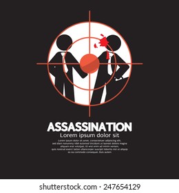 Assassination Looking Through A Sniper View Vector Illustration